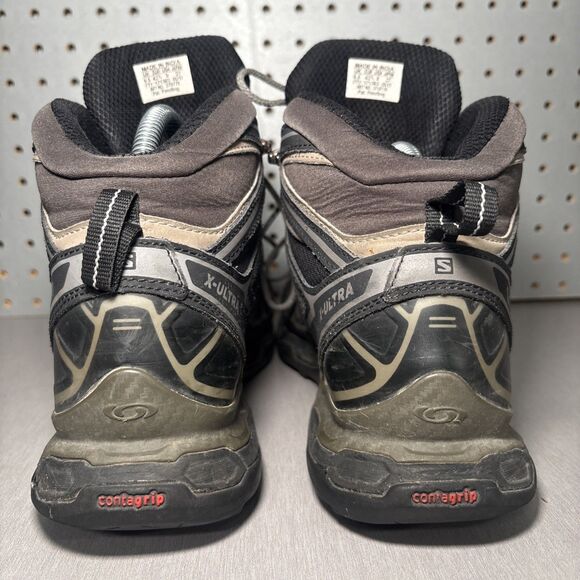Salomon X Ultra Mid GTX Hiking Boots Mens Sz 9 Black Gray Goretex Waterproof main image 11